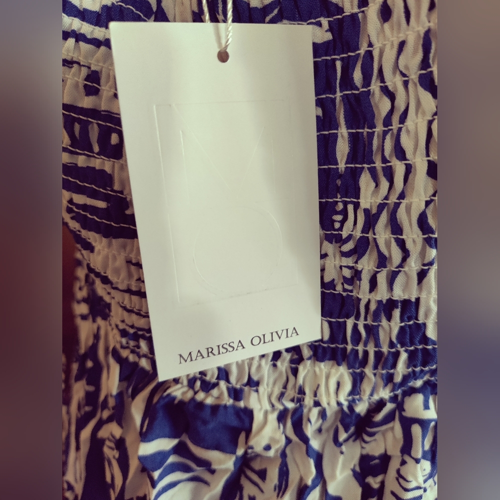 Blue and White Patterned Dress - Picture 5 of 5